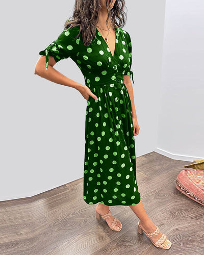 Almudena – Vestido elegante com poás