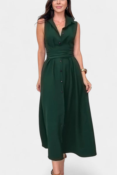 Meryl – Vestido chemise com botões e laço ajustável