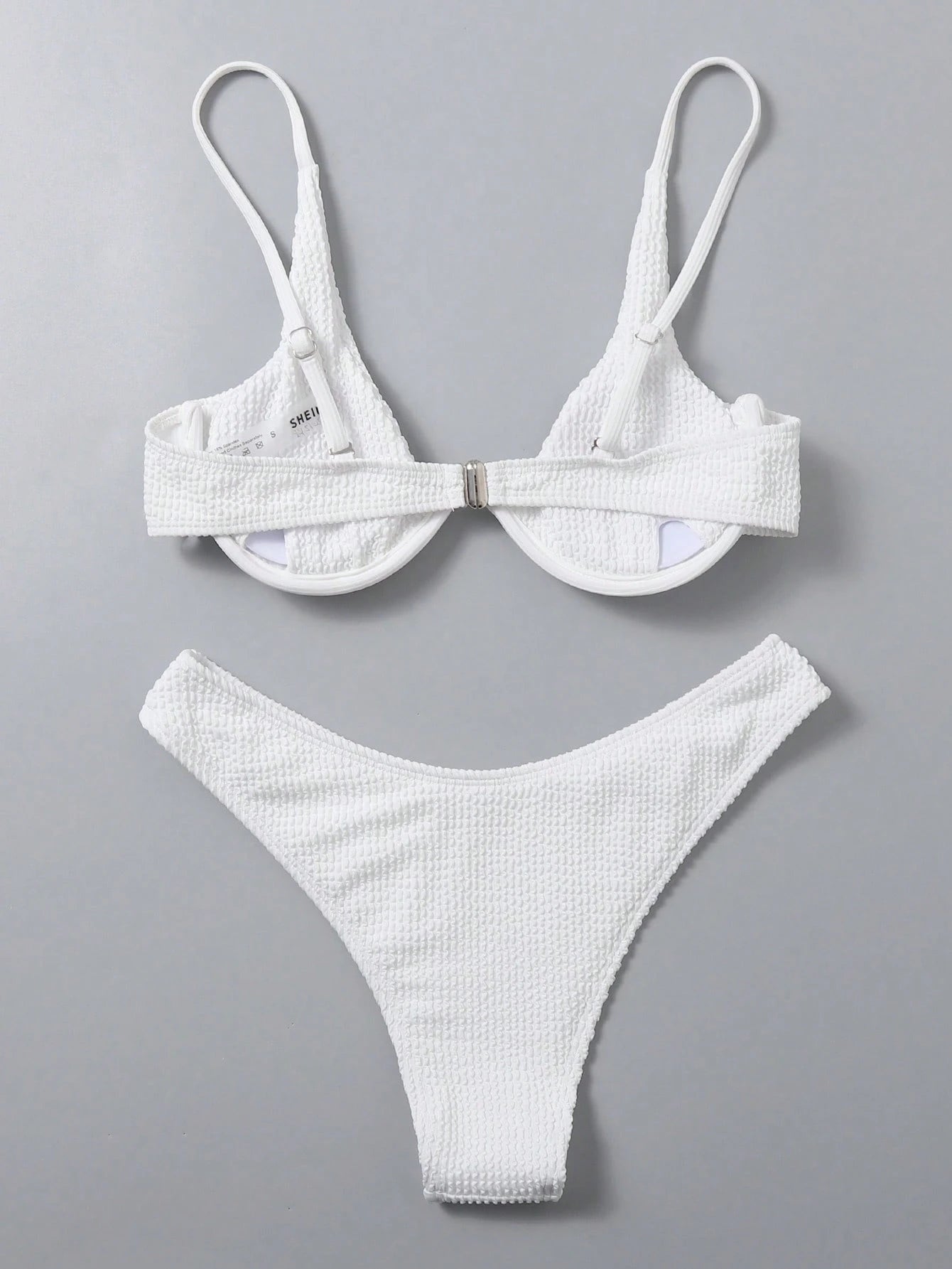 Swim Summer Beach Solid Underwire Bikini Set