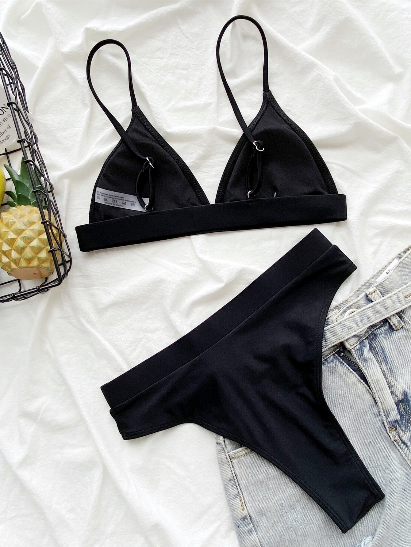 Swim Summer Beach Solid High Waisted Bikini