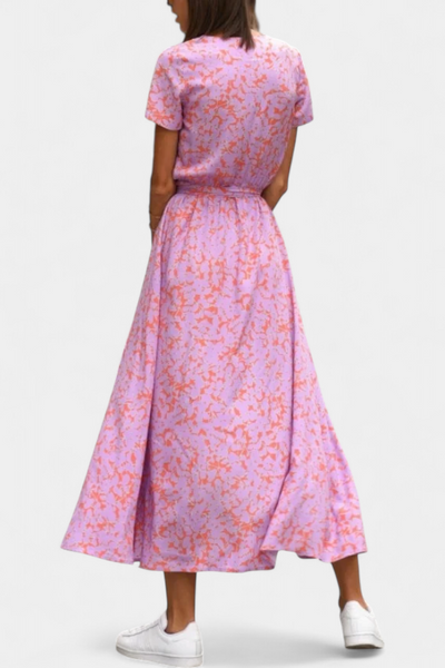 Lilith – Vestido transpassado de verão com estampa elegante