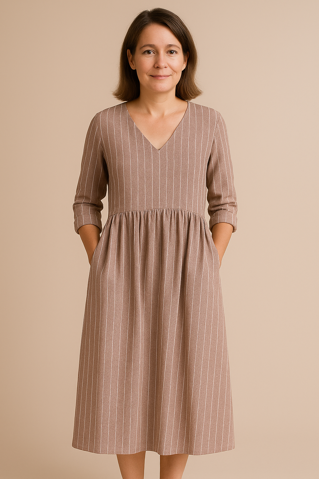 Gregoria – Vestido Casual Listrado
