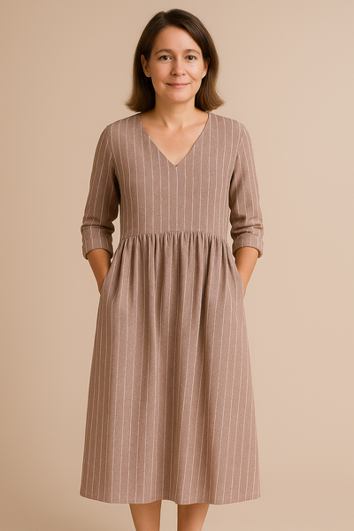 Gregoria – Vestido Casual Listrado