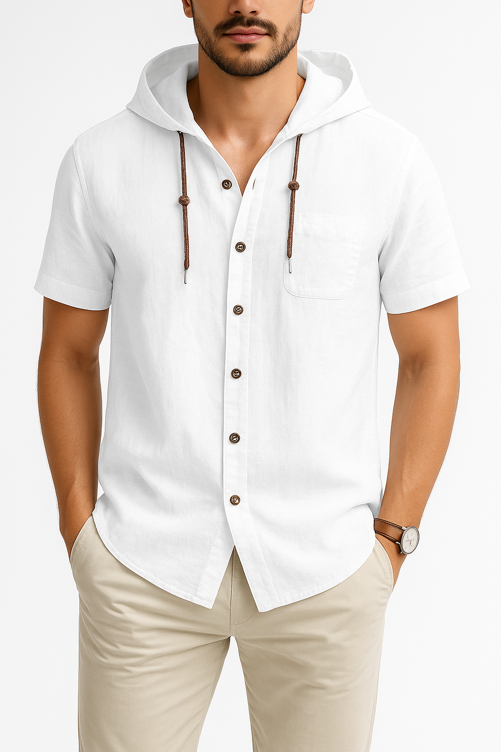 Osvaldo – Camiseta Confortável com Capuz e Manga Curta