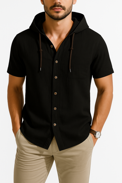 Osvaldo – Camiseta Confortável com Capuz e Manga Curta