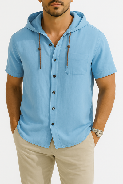 Osvaldo – Camiseta Confortável com Capuz e Manga Curta