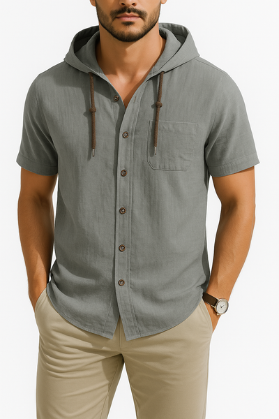 Osvaldo – Camiseta Confortável com Capuz e Manga Curta