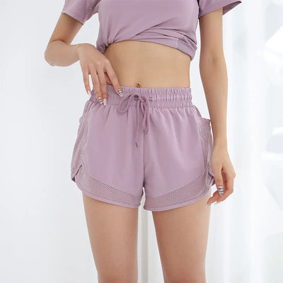 BravioBrasil | Shorts Feminino Yoga com Cós Ajustável e Bolsos em Tela