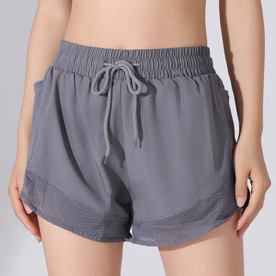 BravioBrasil | Shorts Feminino Yoga com Cós Ajustável e Bolsos em Tela