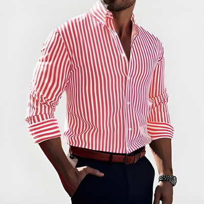 Mormon | Camisa Casual Listrada com Botões