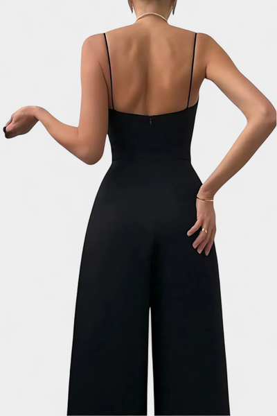 Romily – Macacão sexy com alças e perna larga elegante