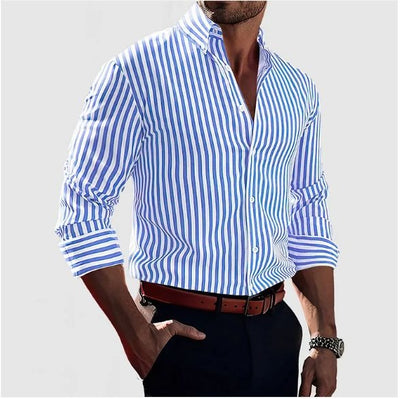 Mormon | Camisa Casual Listrada com Botões