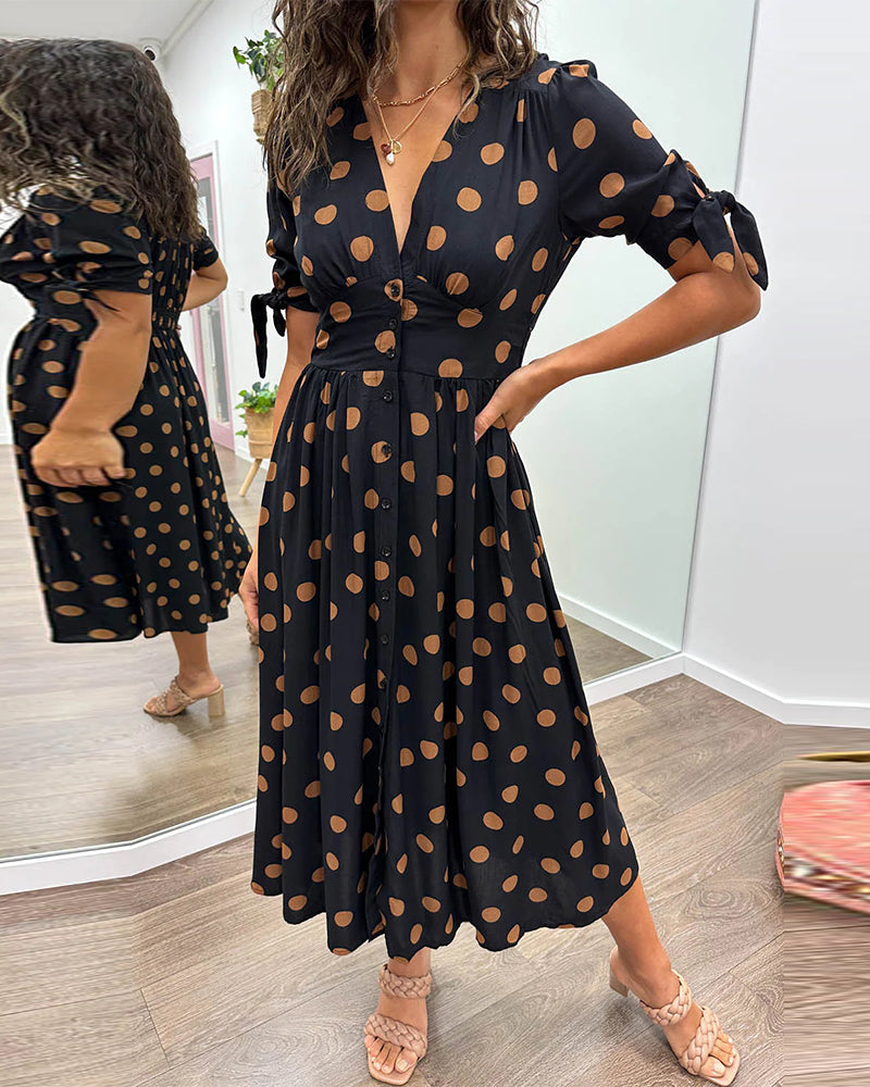 Almudena – Vestido elegante com poás