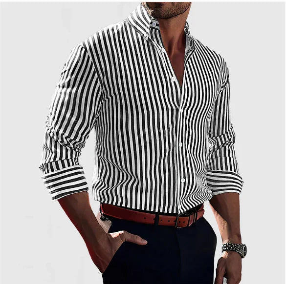Mormon | Camisa Casual Listrada com Botões