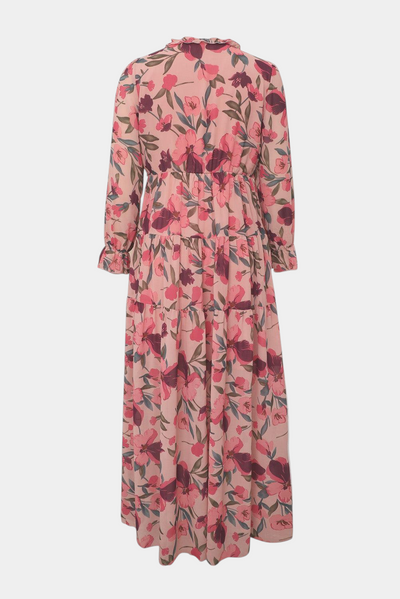 Keti – Vestido maxi floral com manga longa
