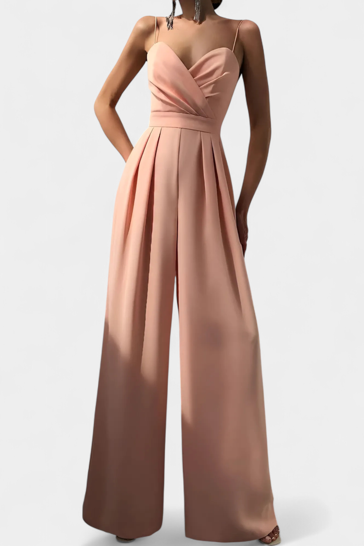Romily – Macacão sexy com alças e perna larga elegante