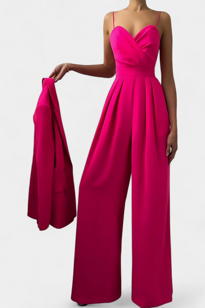 Romily – Macacão sexy com alças e perna larga elegante